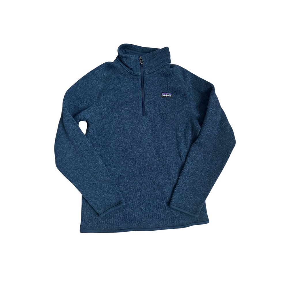 Patagonia Kids Better Sweater 1/4 Zip Fleece Pullover Blue Size L 12 65695